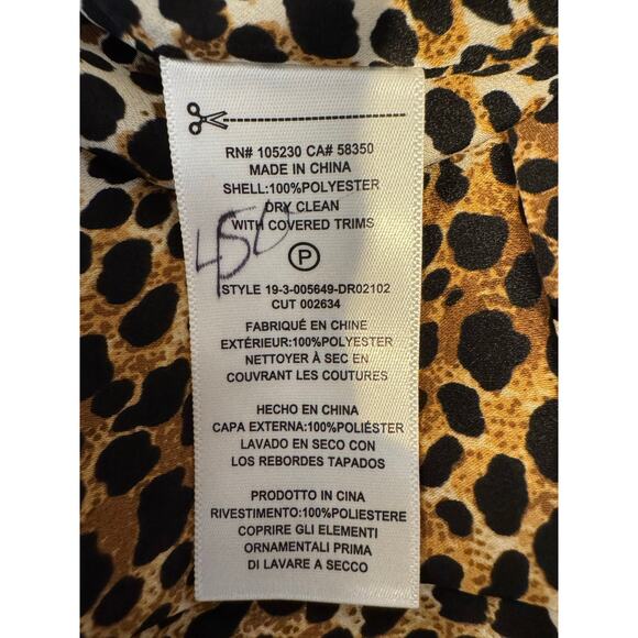 Equipment Femme Harmon Leopard Print Wrap Style Mini Dress XS - Picture 7 of 7